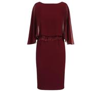 APART Kleid mit Chiffoncape in Lagenoptik mit Spitzenborte, Bordeauxrot, 42