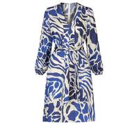 APART kurzes Satinkleid mit Allover Druck, Royalblau-Creme, 38