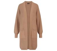 APART Lange Strickjacke mit aufgesetzten Taschen, Camel, 36/38