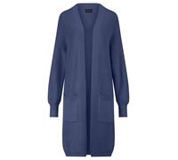 APART Lange Strickjacke mit aufgesetzten Taschen, Mittelblau, 36/38