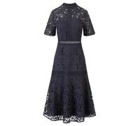 APART Midi Spitzenkleid mit blickdichtem Unterkleid, Nachtblau, 36