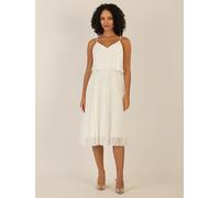 APART Plisseekleid in Creme - Größe 44 | Damen Kleider