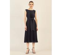 APART Midi-Plisseekleid in Midi Länge mit Allover Plissee Falten, Nachtblau, 36