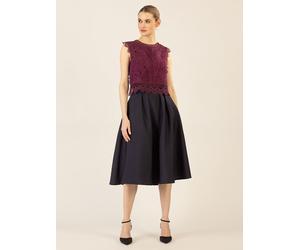 APART Spitzentop in Aubergine - Größe 44 | Damen Tops