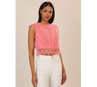 APART Spitzentop in Koralle - Größe 42 | Damen Blusen