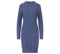 APART Strickkleid mit Strukturmuster und Rundhalsausschnitt, Mittelblau, 38