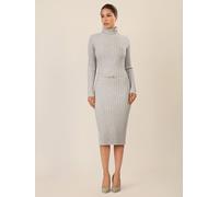 APART Strickkleid in Hellgrau - Größe 40 | Damen Kleider