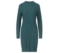 APART Strickkleid mit Strukturmuster und Rundhalsausschnitt, dunkelgrün, 42