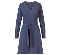 APART Strickkleid mit V-Ausschnitt, Mittelblau, 40