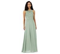 ApartFashion Damen Abendkleid, Florales Spitzen Partykleid mit Perlen und Glitzer Details, ärmellos, langes Hochzeitskleid, Rundhalsausschnitt formelles Kleid für besondere Anlässe