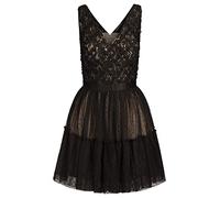 ApartFashion Damen Apart Cocktailkleid aus Spitze und Tüll Special Occasion Dress, Schwarz, S EU