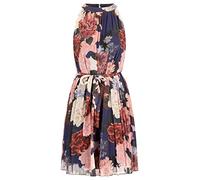 ApartFashion Damen Chiffonkleid Kleid, Navy-multicolor, 42 EU