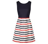 ApartFashion Damen L ssiges Abendkleid, Blau-rot-weiß, M EU