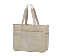 Apenze Tragetasche für Damen, Laptoptasche mit Reißverschluss, geräumige, leichte Handtasche für Arbeit, Reisen, Fitnessstudio und Strand - Rosa