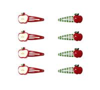 Apfelfrucht-Haarspangen, niedlicher Stern, Haarspangen für Damen, Kawaii Y2k Apfel-Haar-Accessoires, 8 Stück