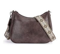 APHISON Klein Umhängetasche Damen Crossbody Bag mit Breitem Gurt Schultertasche veganem Leder blau Handtasche Tasche mit Abnehmbarem Schultergurt Kartenschlitz Reisetasche