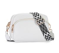 APHISON kleine Crossbody Bag Damen mit Breitem Gurt Handy Umhängetasche Schultertasche veganem Leder Handtasche Tasche Handytasche zum Umhängen mit Abnehmbarem Schultergurt 3 fächern