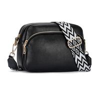 APHISON kleine Crossbody Bag Damen mit Breitem Gurt Handy Umhängetasche Schultertasche veganem Leder Handtasche Tasche Handytasche zum Umhängen mit Abnehmbarem Schultergurt 3 fächern
