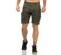 aplha industries Herren Crew Short Camo Bermuda, dark olive camo, 34