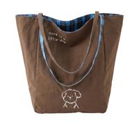 APLVFFZH Frauen Shopper Tasche Stilvolle Schultertasche Tragetasche Geräumige Einkaufstasche mit Gewebtem Kariertem Muster Aus Robustem Material für Ausflüge W, Braun