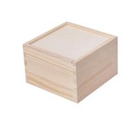 APLVFFZH Schmuckaufbewahrungsbox Box Aus Holz mit Schiebedeckel Schmuckkasten Aufbewahrung Dose für Schmuckkunst Basteln Dekoration für Geschenke Bastelprojekt, 12x12x8cm