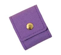 APLVFFZH Schmucktasche Kompakte Reise Schmuckrolle mit Druckknopf Kleine Schmuckaufbewahrung Mikrofaser Schmuckbeutel Faltbar für Damen Reisen Geschenk, Violett