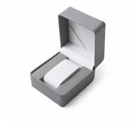 APLVFFZH Uhrenbox, Verpackung aus PU-, Grau zweifarbiges Innenfutter