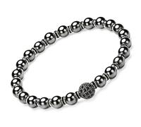 Apocalyptic-K Magnetarmband für Männer und Frauen，6/8MM，Magnetarmband mit Strasssteinen,Antistatisch， (6MM Schwarz Magnetisch&8MM Zirkonia)