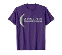 Apollo 11 Mondlandung zum 50. Jahrestag 1969 2020 T-Shirt, Herren, Violett, XL