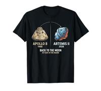 Apollo 8 1968 Artemis Ii 2026 Back to the Moon 58 Years in T-Shirt