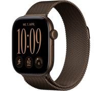 Apple Apple Watch Series 12 (42mm) GPS Smartwatch Alu mit Milanaise Armband dunkelbronze/dunkelbronze