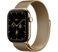Apple Watch Series 12 Cellular 46 mm Titan Gold Milanaise Armband M/L Smartwatch