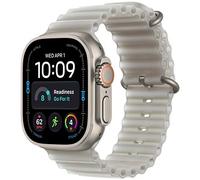 Apple Watch Ultra 4 GPS + Cellular 49mm Natural Titanium mit Ocean Armband halbtransparentes grau