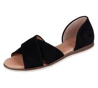 Apple of Eden Damen Sandalen CHIUSI Schwarz Rauleder, Größe:38, Farbauswahl:schwarz