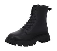 Apple of Eden Damen Stiefeletten/Combat Boots ROMA 1 schwarz Glattleder, Größe:40, Farbauswahl:schwarz