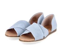 Apple of Eden CHIUSI 78 Celeste Damen Flache Sandalen Rauleder in hellblau - Gr. 39