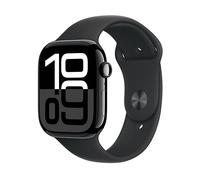 APPLE S10 CEL 46 JETBLACK ALU BLACK S/M Smartwatch Aluminium Fluorelastomer, 140 - 190 mm, Diamantschwarz