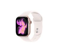 APPLE S11 CELL 42 ROSE ALU BLUSH S/M Smartwatch Aluminiumgehäuse Fluorelastomer, 130-180 mm, Rosegold/Blush