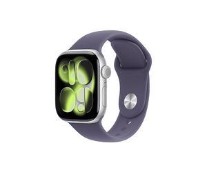 APPLE S11 CELL 42 SILVER ALU PURPLE M/L Smartwatch Aluminiumgehäuse Fluorelastomer, 150-200 mm, Silber/Purple