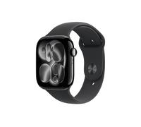 APPLE S11 CELL 46 BLACK ALU BLACK M/L Smartwatch Aluminiumgehäuse Fluorelastomer, 150-200 mm, Diamantschwarz