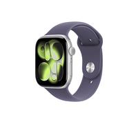 APPLE S11 CELL 46 SILVER ALU PURPLE M/L Smartwatch Aluminiumgehäuse Fluorelastomer, 160-210 mm, Silber/Purple