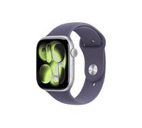 APPLE S11 CELL 46 SILVER ALU PURPLE S/M Smartwatch Aluminiumgehäuse Fluorelastomer, 130-180 mm, Silber/Purple