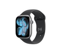 APPLE S11 CELL 46 SPACE ALU BLACK M/L Smartwatch Aluminiumgehäuse Fluorelastomer, 160-210 mm, Space Grau/Schwarz