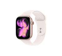 APPLE S11 GPS 46 ROSE ALU BLUSH M/L Smartwatch Aluminiumgehäuse Fluorelastomer, 160-210 mm, Rosegold/Blush