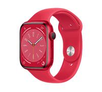 APPLE S8 GPS+CEL 45 RED ALU W SPORT REG Smartwatch Aluminium Fluorelastomer, 140 - 220 mm, Armband: (PRODUCT)RED, Gehäuse: (PRODUCT)RED