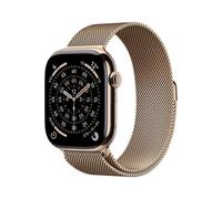 Apple Smartwatch Apple Series 11 Titan Gold (GPS + Cellular) mit Milanaise Armband Gol grün