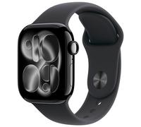 Apple Watch Series 11 GPS 42mm Jet Black Aluminium Gehäuse mit Sport Band (black) - M/L