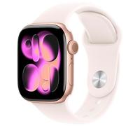 Apple Smartwatch Apple Watch Series 11 42 mm Aluminium (GPS) Sportarmband S/M blassros grün