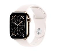 Apple Watch Series 11 Cellular 42mm Titan Gold mit Sportarmband Blassrosa - M/L