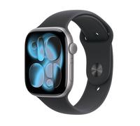 Apple Watch Series 11 42 mm Aluminium Space Grau mit schwarzem Sportarmband - M/L
